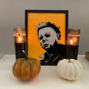 Halloween Michael Myers Glass Painting